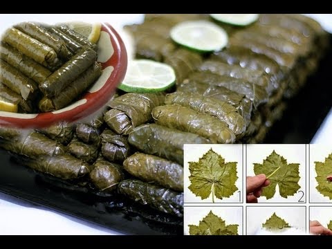 Arabic Recipe #12 -Stuffed Grape Leaves ورق عنب Arabic Recipe #12 -Stuffed Grape Leaves ورق عنب