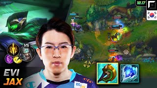 Evi Top ジャックス Build ディヴァイン サンダラー リーサルテンポ - Evi Jax Match Highlight - LOL KR 12.17