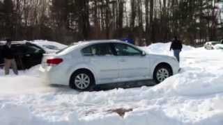 2012 Subaru Legacy in the Snow at Patriot Subaru, Saco, Maine