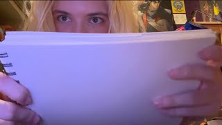 🌻 Paper drawing ASMR (Lofi, minimal talking, low & slow whispers) (Results at end!)