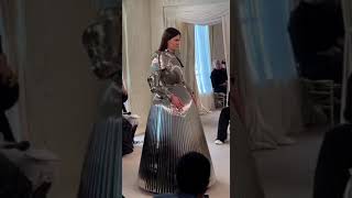 Balenciaga Couture 2024 Chrome dress -  knight armor | Paris Couture fashion week by Demna Gvasalia