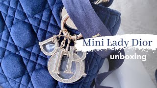 Mini Lady Dior Velvet unboxing