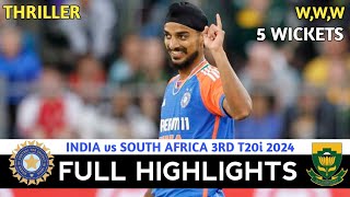 Full Highlights | India vs South Africa 3rd T20 Highlights 2024 | IND vs SA 3rd T20 Highlights 2024