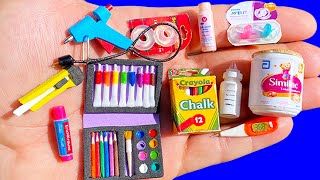 30 DIY MINIATURE SCHOOL SUPPLIES, BABY CRAFTS REALISTIC HACKS AND CRAFTS FOR BARBIE DOLLHOUSE !!!