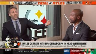 Myles Garrett hits Mason Rudolph in head with helmet | First Take