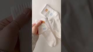 I use an iron-on stabilizer when embroidering on socks! Full FREE sock tutorial on my channel.