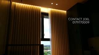 Motorized S-Fold Curtains for Bungalow [Wi-Fi \u0026 Remote Control]