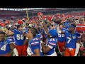 uf players sing fight song after winning gasparilla bowl florida gators football