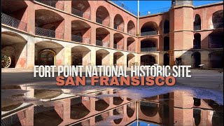 [4K] Fort Point National Historic Site near The Golden Gate Bridge | San Fransisco, California