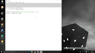 Python Programming Surface area of cube