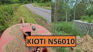 Weekend Tractor chores-KIOTI NS6010 bush hogging mile long driveway ditches