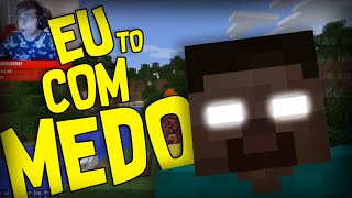 zerando minecraft mas o herobrine fica assustando a gente (parte 1/2)