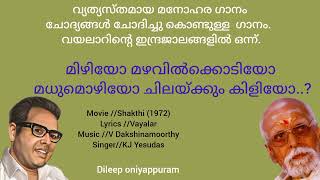 Mizhiyo Mazhavilkkodiyo.. മിഴിയോ മഴവില്‍ക്കൊടിയോ..(Dileep oniyappuram)