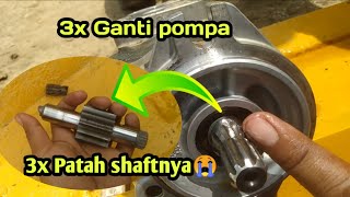 the cause of hydraulic pumps often broken shaft || Komatsu GD 511A-1