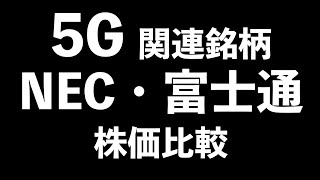 【株】5G関連銘柄　NECと富士通の株価比較