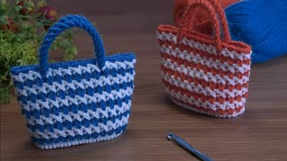 Brilliant!!! Crochet mini handbag/knitting small bag/bolsa de ganchillo/tığ çanta #woolencraft