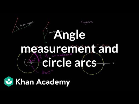 Angle measurement and circle arcs | Angles and intersecting lines | Geometry | Khan Academy Angle measurement and circle arcs | Angles and intersecting lines | Geometry | Khan Academy