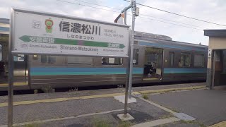 大糸線・信濃大町発 松本行き普通列車車窓(左側)　2024年9月7日