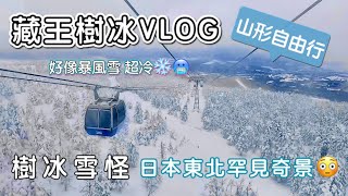 【藏王樹冰VLOG】日本東北罕見奇景｜冬天雪季樹冰雪怪｜超夢幻雪景｜山形➡藏王溫泉｜搭纜車上山｜山頂茶屋｜當天暴風雪等級 超冷❄️｜也可以來這邊滑雪呦