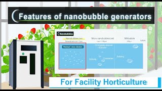 【Nanobubble Generator for Agriculture】For Facility Horticulture