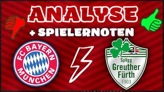 Lasst euch nicht vom Sieg blenden ! Spielanalyse Fc Bayern vs Greuther Fürth + Spielernoten