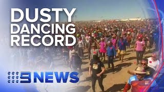 Big Red Bash breaks world record for most Nutbush dancers | Nine News Australia
