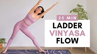 25 MIN LADDER VINYASA FLOW - challenge your strength, stamina and flexibility | Jacqui Noel Yoga