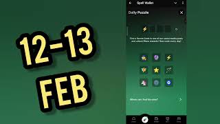 Spell Wallet Daily Puzzle 12 - 13 February | Spell Wallet Daily Combo | Spell Wallet | Agp