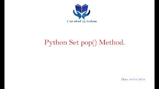 56-Python Set pop() Method