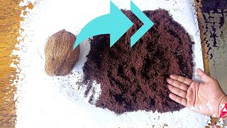 cocopeat | नारियल से बनाएं कोकोपीट |make cocopeat at home