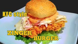 How To Make The Best KFC Zinger Burger Recipe|