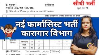 नई फार्मासिस्ट भर्ती कारागार विभाग Recruitment Pharmacists Government UKSSSC | Pharmacy Jobs 2025