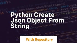 python create json object from string