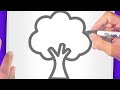 disegni facili come disegnare un albero kawaii video di disegni