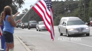 Beaufort Marine honored as his body arrives at funeral home