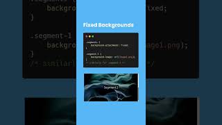 Background Attachment is one of the less known but really cool CSS properties