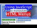 Using JavaScript to Manipulate HTML Menus