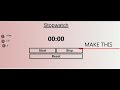 Make Stopwatch using Pure JavaScript | Website Coder