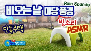 빗소리 ASMR I 비오는 날 마당 풍경 I 빗방울 떨어지는 소리 I Rain Sounds