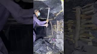 Brave men making his at risk #undergroundmining #mining #coal #shorts #nature #mountain #automobile