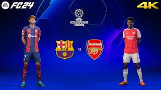 EA Sports FC 24 - Barcelona vs Arsenal | UEFA Champions League 23/24 Final | PS5™ [4K60]