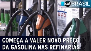 Começa a valer novo preço da gasolina nas refinarias | SBT Brasil (25/01/23)