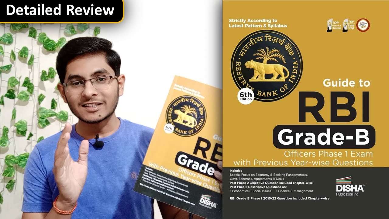 Disha Guide To RBI Grade B Phase 1 With PYQ REVIEW 😕 Best Book For RBI ...