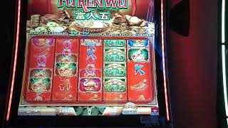 HUGE Progressive Jackpot WINS on FU REN WU Slot Machine playing at Mohegan Sun in Uncasville CT