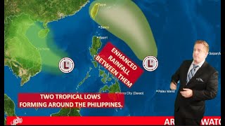 Multiple Tropical Lows Developing in the Western Pacific and near the Philippines