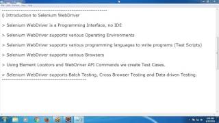 Selenium Quick Tutorial 5: Selenium WebDriver