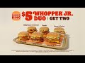 burger king commercial 2023 usa • $5 whopper jr duo