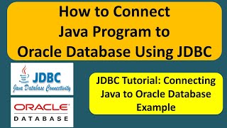 How to Connect Java Program to Oracle Database Using JDBC