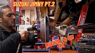 Suzuki Jimny PT.2 Montiamo il kit di  rialzo + 4cmXT Automotive  tubi freno in treccia e distanziali