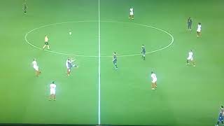 busquets incredible volley pass to messi vs sevilla
